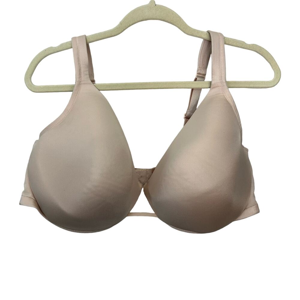 Cacique Lightly Lined Full Coverage Bra Beige Womens Size 46DD‎ Back Closure